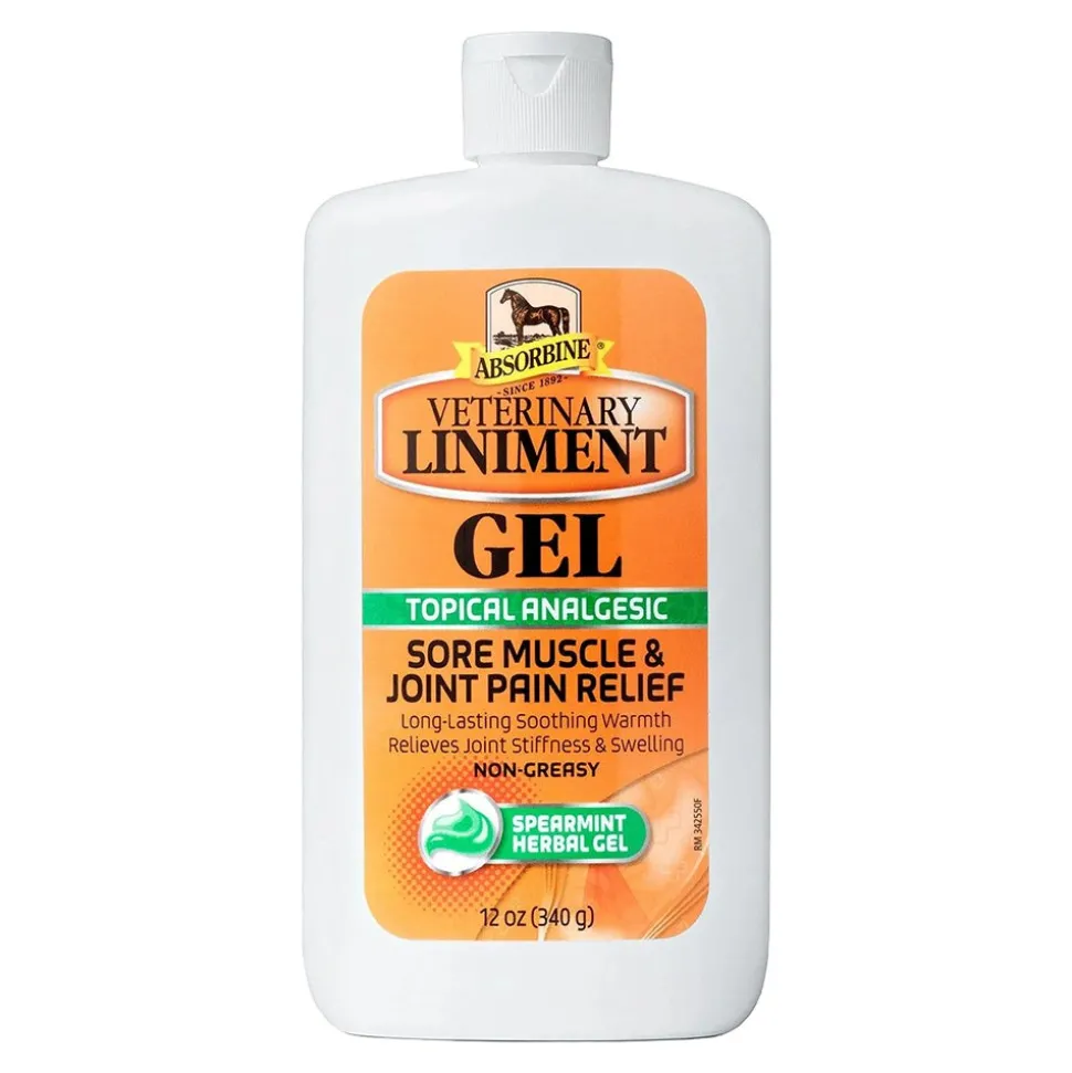Absorbine Sore Muscle & Joint Pain Relief Veterinary Liniment Gel for Horses 12-oz