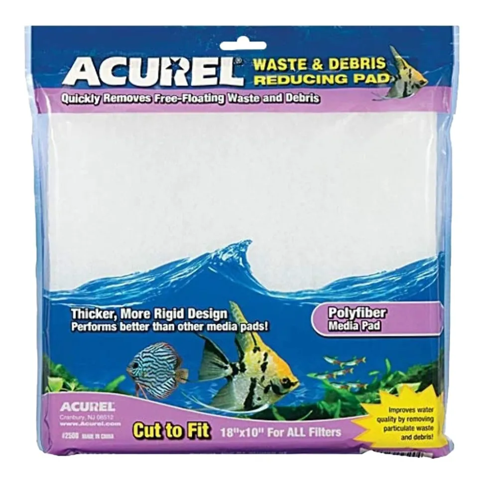 Acurel Cut to Fit Infused Media Pad Waste & Debris Reducing White 18 in X 10 in