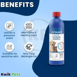 Adams Flea & Tick Cleansing Shampoo for Dogs & Cats 12-oz