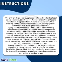 Adams Flea & Tick Cleansing Shampoo for Dogs & Cats 12-oz