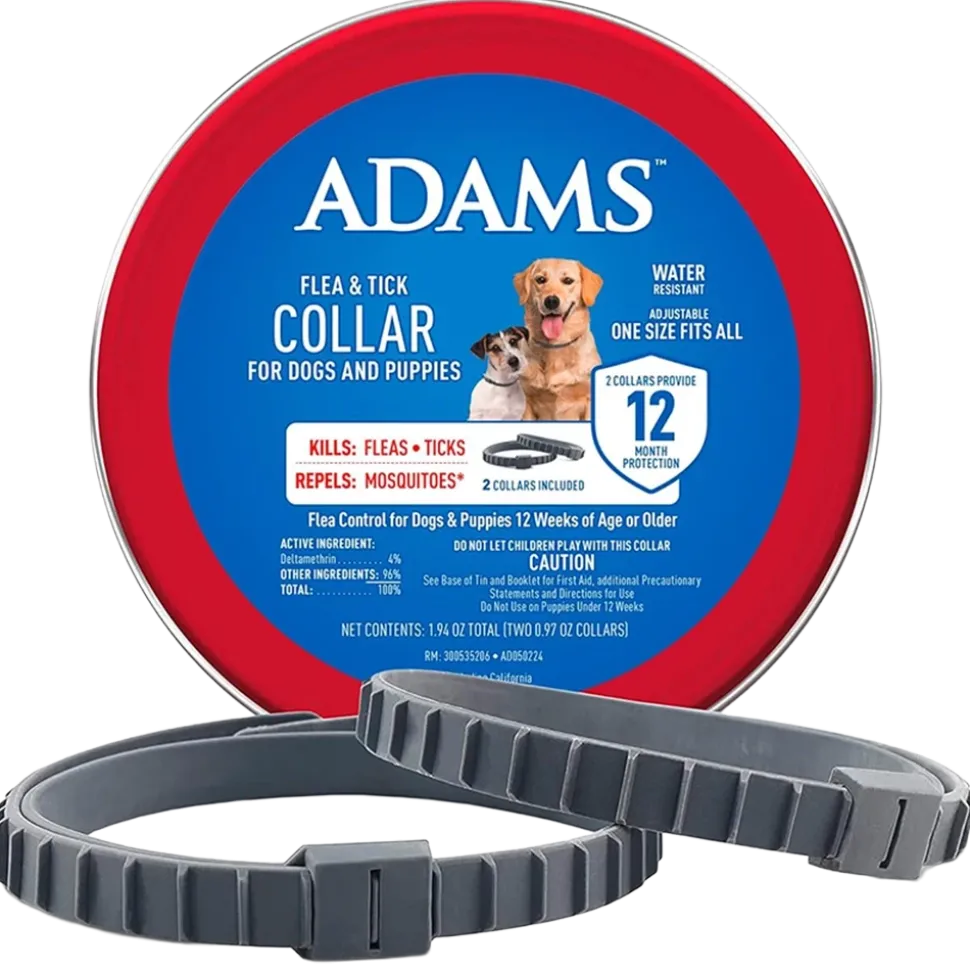 Adams Flea & Tick Collar for Dogs & Puppies 2 Count