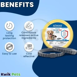 Adams Flea & Tick Collar Plus for Dogs & Puppies 2 Count
