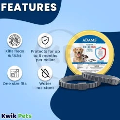 Adams Flea & Tick Collar Plus for Dogs & Puppies 2 Count