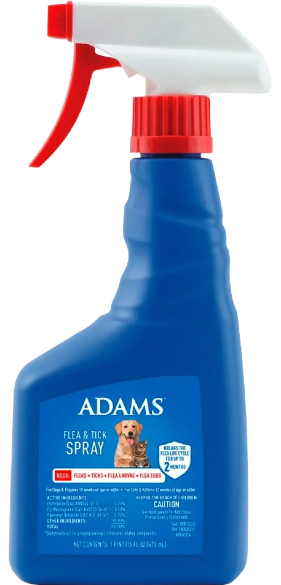 Adams Flea & Tick Spray for Dogs & Cats 16-oz