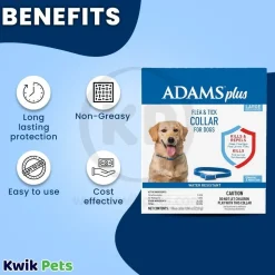 Adams Plus Flea & Tick Blue Collar for Dogs Large