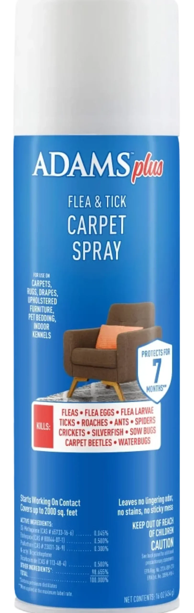 Adams Plus Flea & Tick Carpet Spray for Indoor Use 16-oz