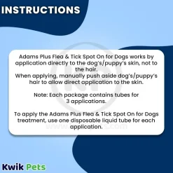 Adams Plus Flea & Tick 3 Month Supply Prevention Spot On for XL Dogs 61 to 150 lbs
