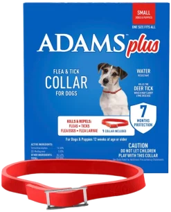 Adams Plus Flea & Tick Red Collar for Dogs Small