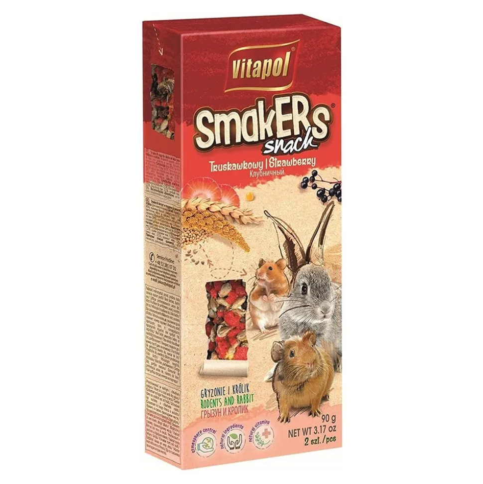 A&E Cage Company Vitapol Smakers Small Animal Treat Stick Strawberry 2 Count
