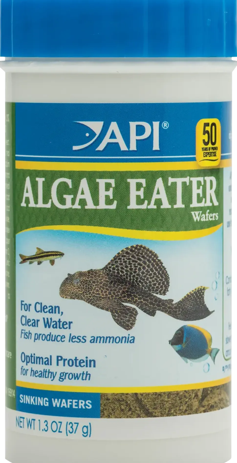 API Algae Eater Premium Sinking Wafer Fish Food 1.3-oz