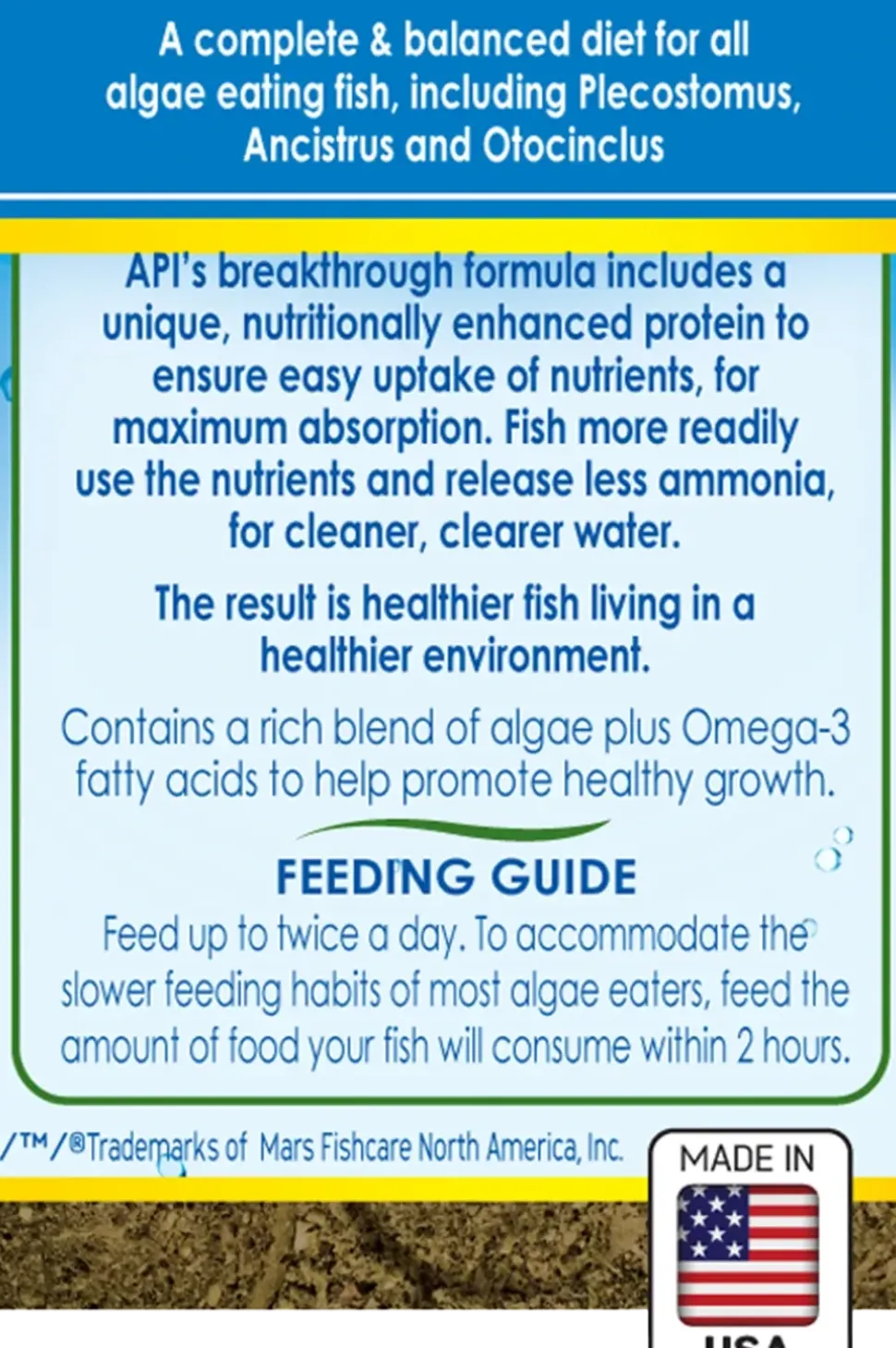 API Algae Eater Premium Sinking Wafer Fish Food 1.3-oz