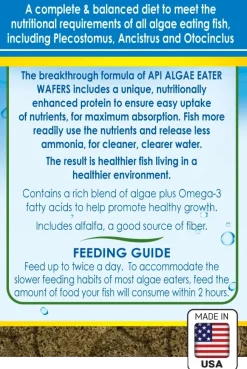 API Algae Eater Premium Sinking Wafer Fish Food 3.7-oz