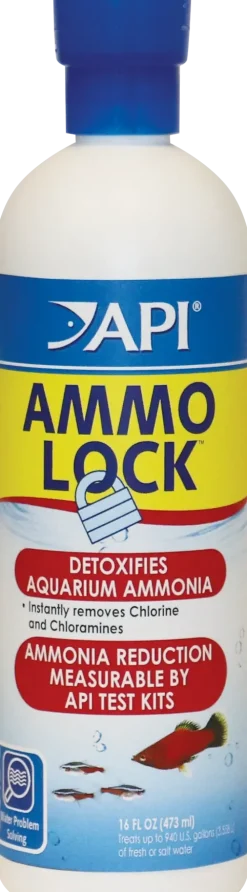 API Ammo-Lock Freshwater & Saltwater Aquarium Ammonia Detoxifier 16-oz
