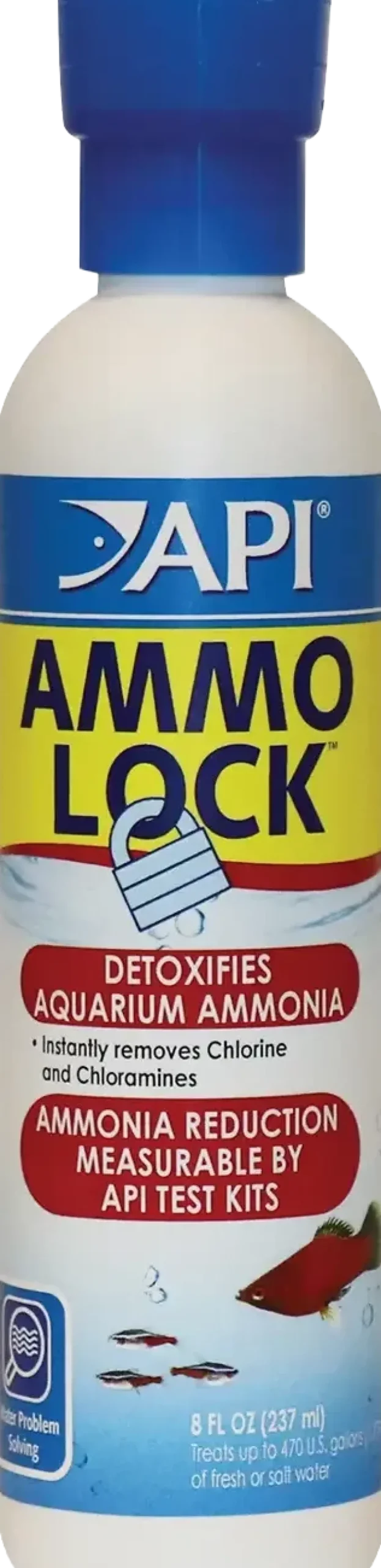 API Ammo-Lock Freshwater & Saltwater Aquarium Ammonia Detoxifier 8-oz