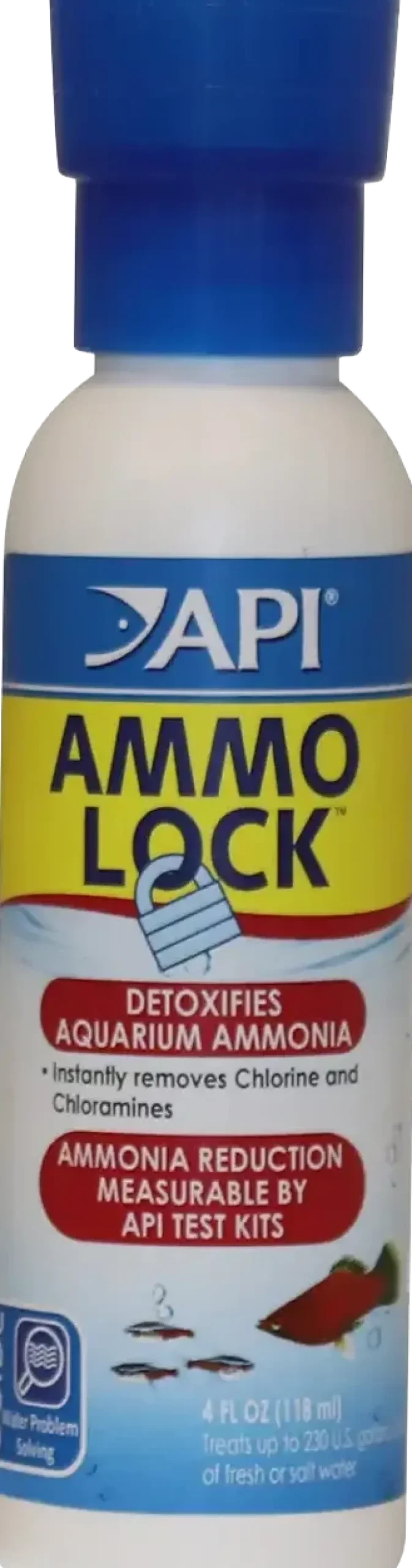 API Ammo-Lock Freshwater & Saltwater Aquarium Ammonia Detoxifier 4-oz