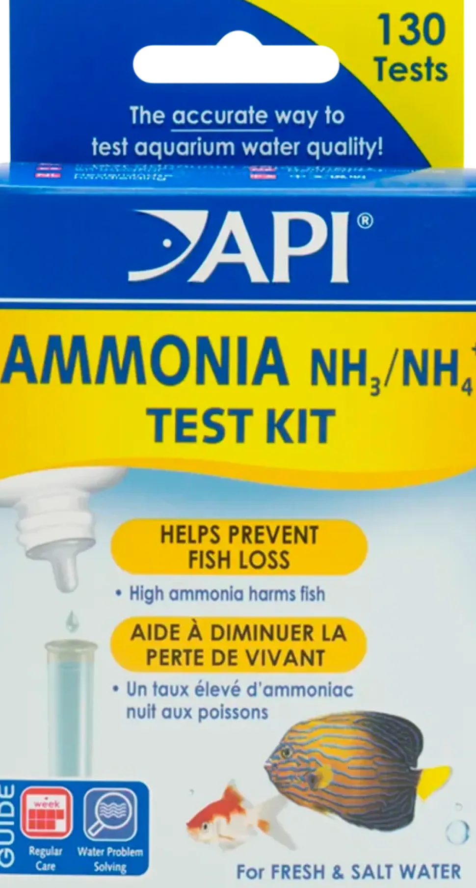 API Ammonia Test Kit for Freshwater & Saltwater Aquarium 130 Count