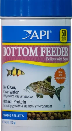 API Bottom Feeder Pellets with Squid Fish Food 4-oz