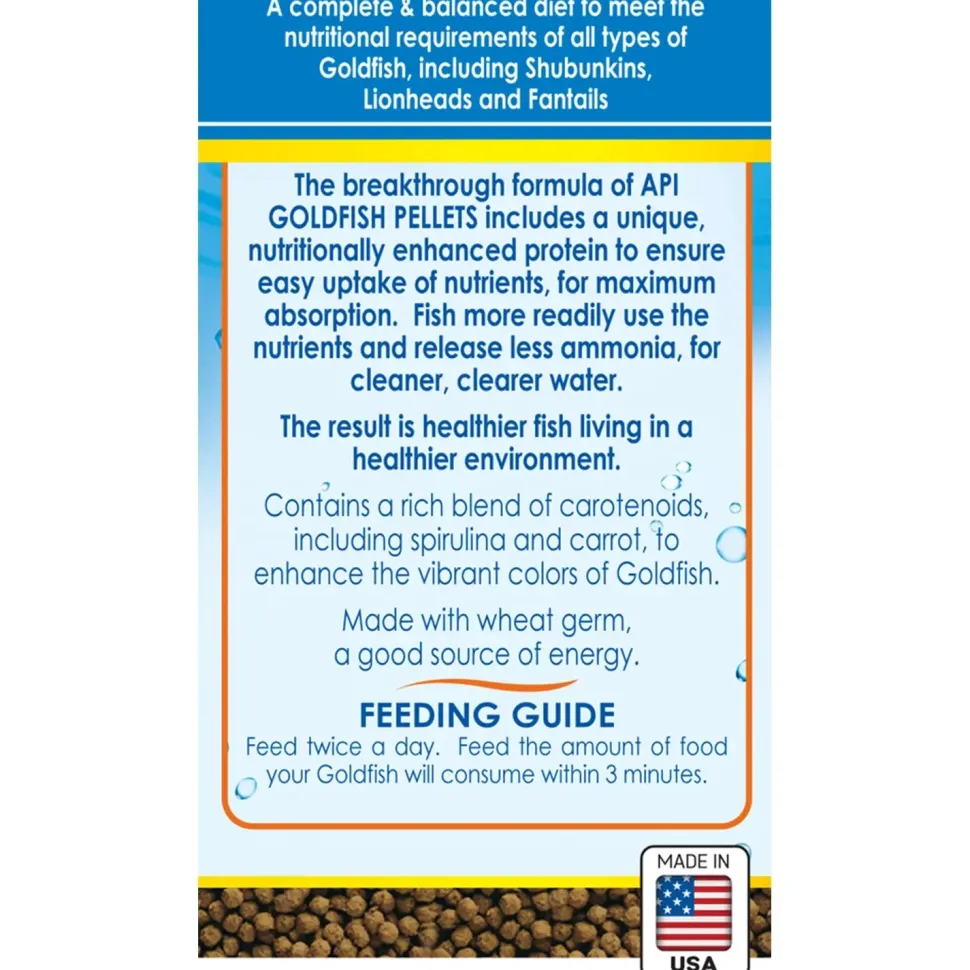 API Goldfish Premium Sinking Pellets Fish Food 7-oz