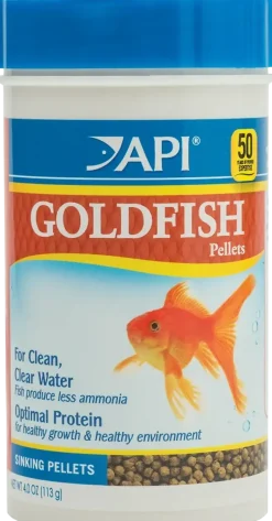 API Goldfish Premium Sinking Pellets Fish Food 4-oz