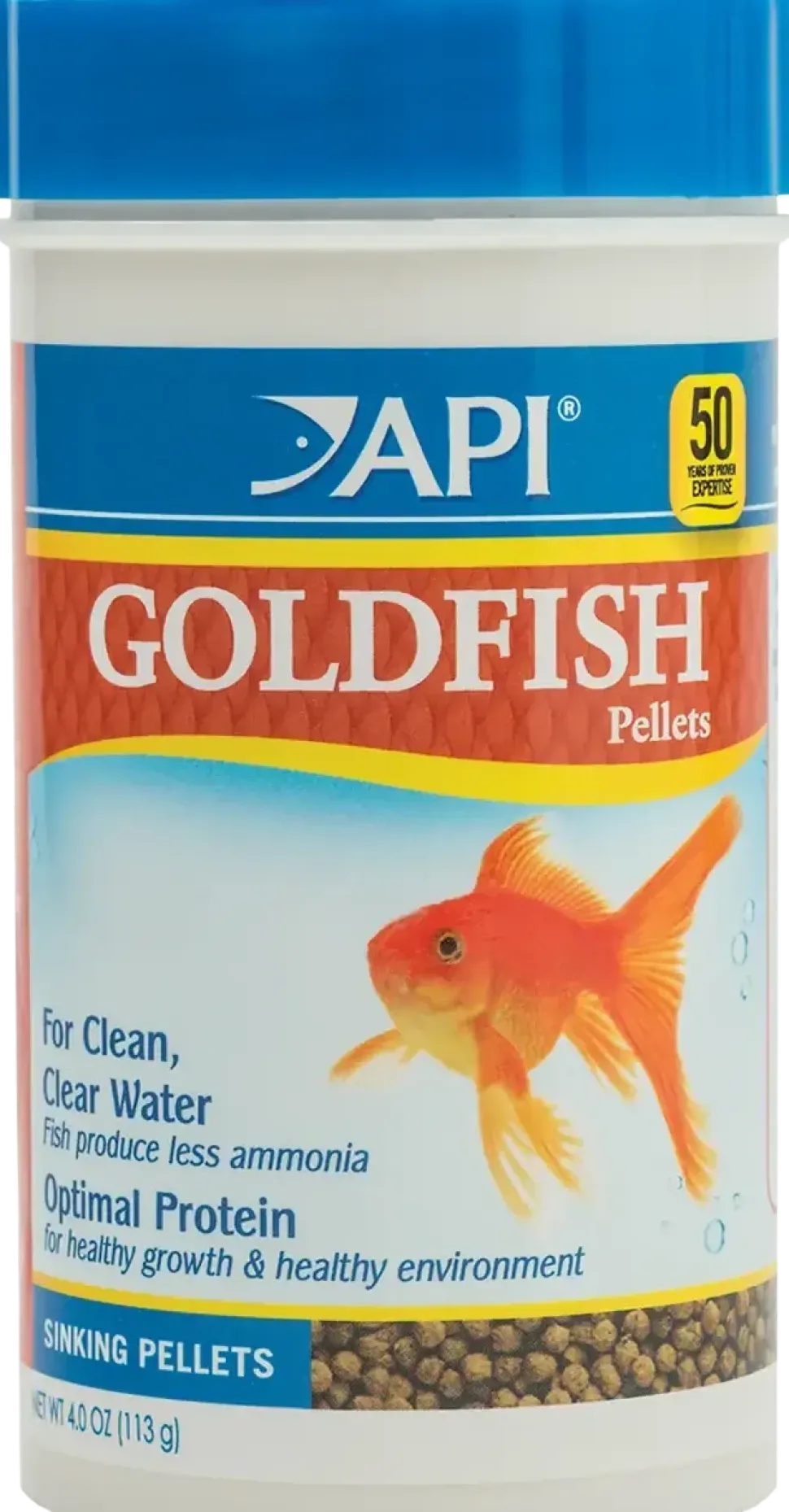 API Goldfish Premium Sinking Pellets Fish Food 4-oz