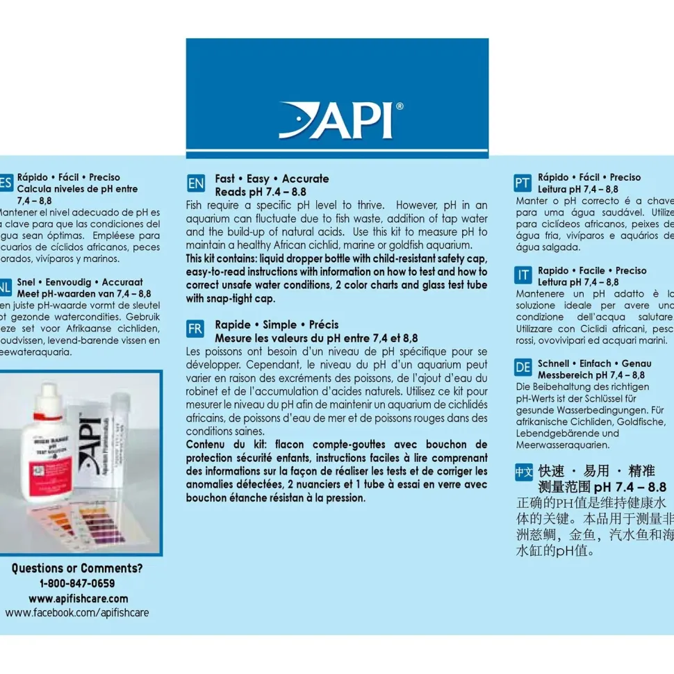 API High Range pH Test Kit for Freshwater & Saltwater Aquarium 160 Count