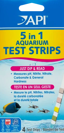 API 5-in-1 Freshwater Aquarium Test Strip 4 Count