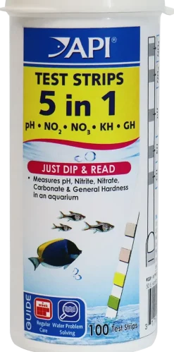 API 5-in-1 Freshwater Aquarium Test Strip 100 Count