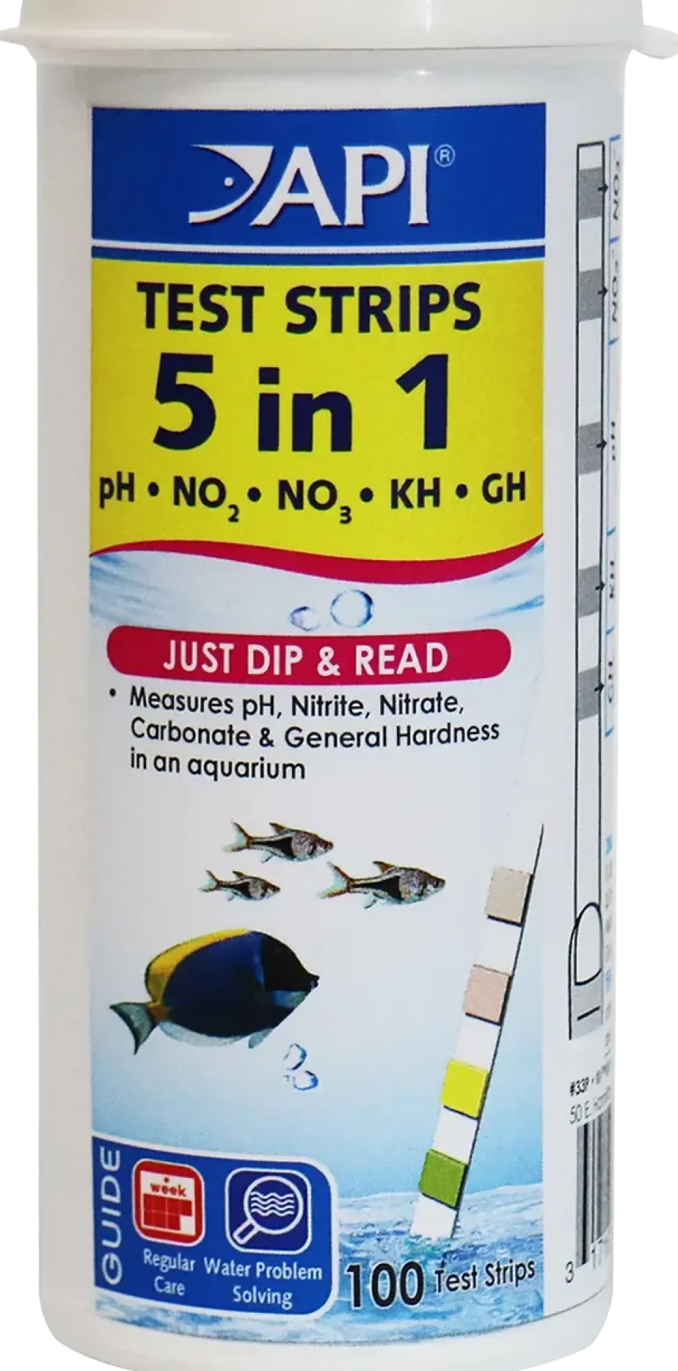 API 5-in-1 Freshwater Aquarium Test Strip 100 Count