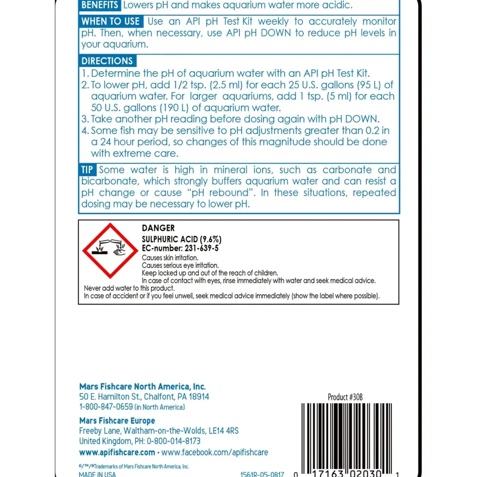 API pH Down Freshwater Aquarium Water Treatment 16-oz