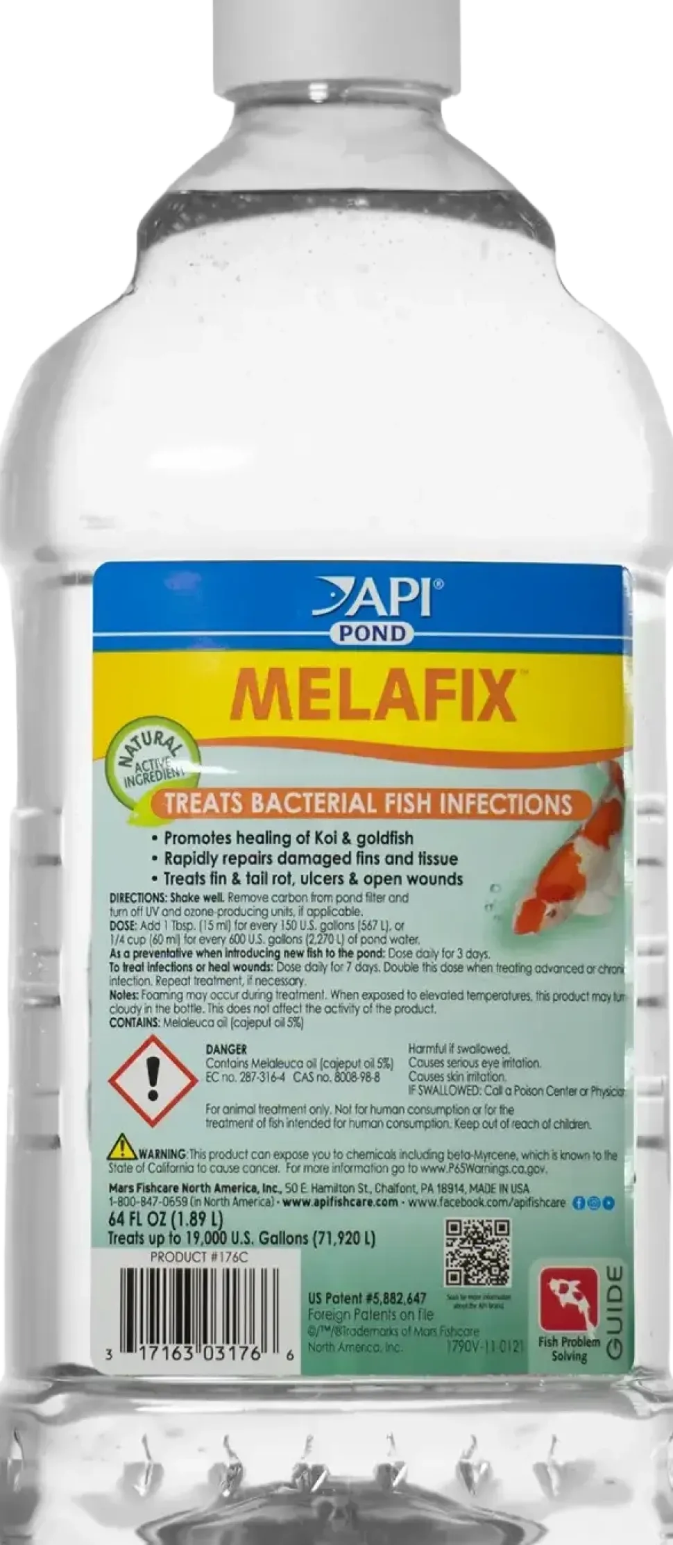 API Pond Melafix Anti-Bacterial Pond Fish Remedy 64-oz