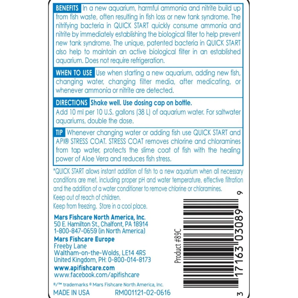 API Quick Start Aquarium Water Conditioner 4-oz