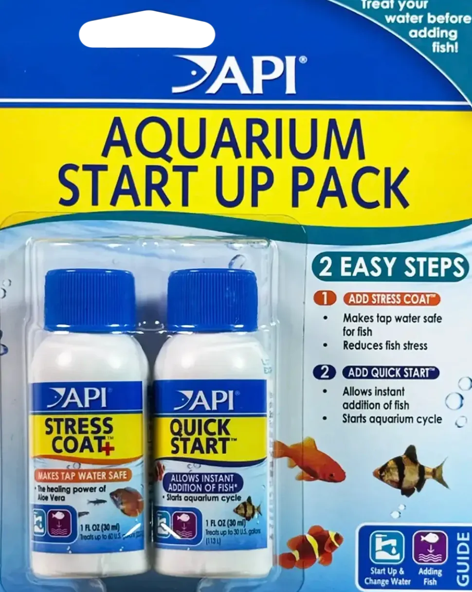 API Stress Coat & Quick Start Aquarium Start Up Pack 2 Count 1-oz