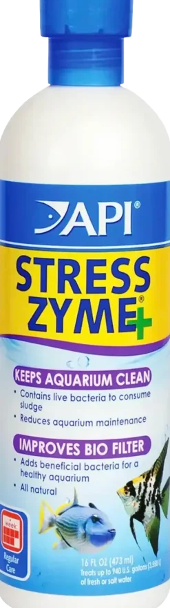 API Stress Zyme Freshwater & Saltwater Aquarium Water Cleaner 16-oz