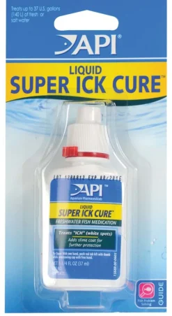 API Super Ick Cure Treats White Spot Disease Fish Medication Liquid 1.7-oz