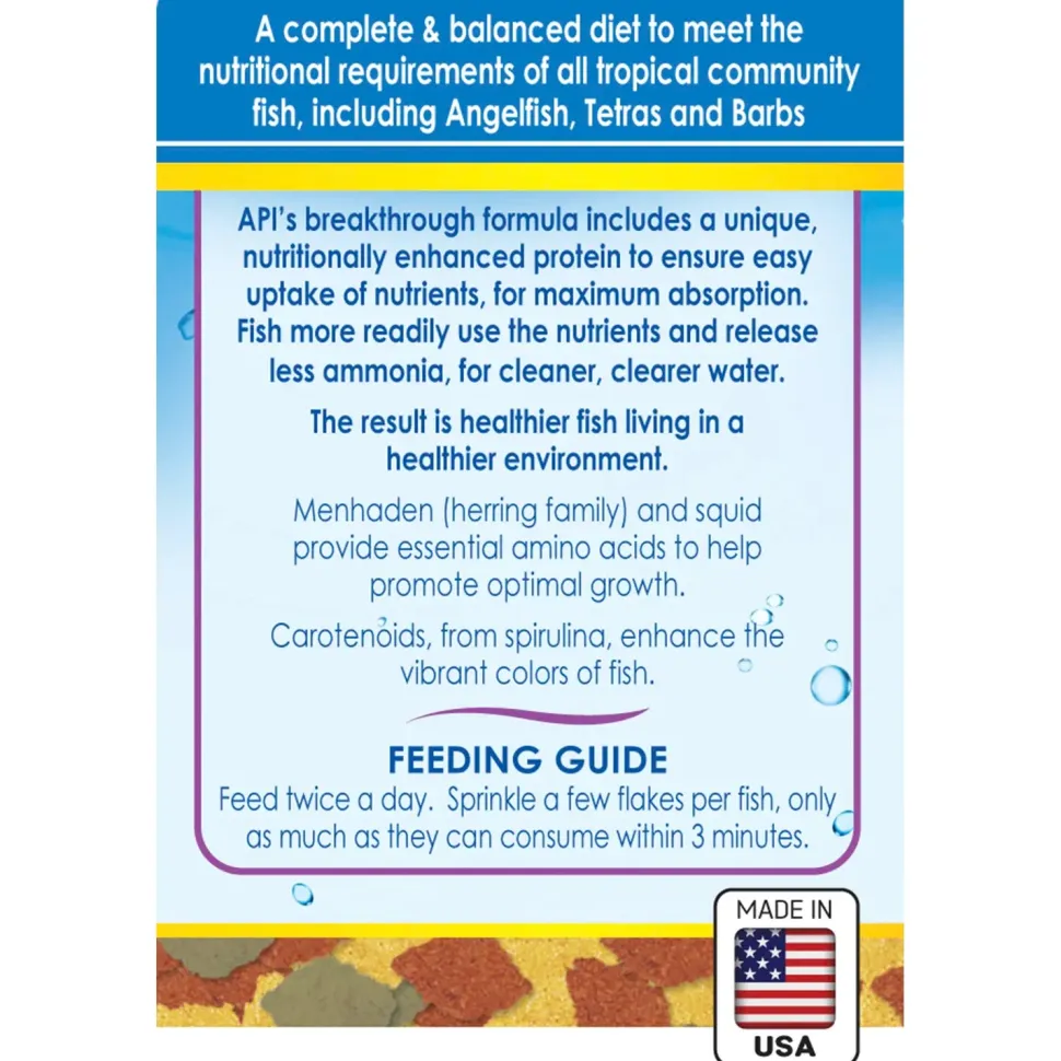 API Tropical Premium Flakes Fish Food 1.1-oz