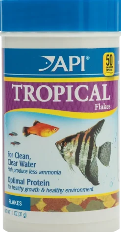 API Tropical Premium Flakes Fish Food 1.1-oz