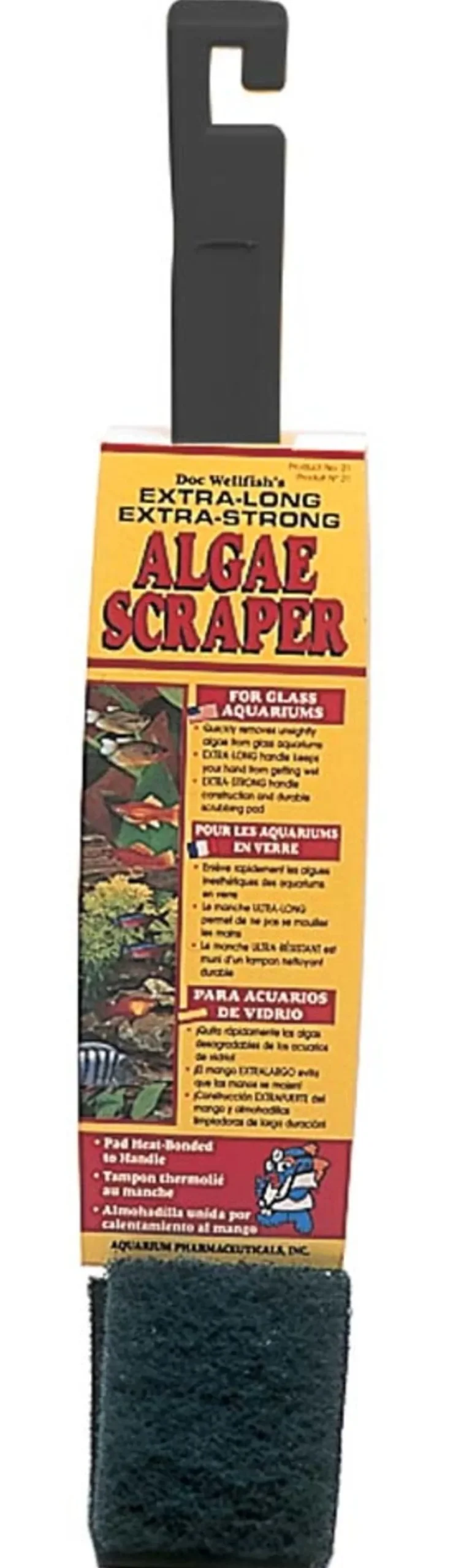 API Wellfish's Algae Scraper for Glass Aquariums 1 Count