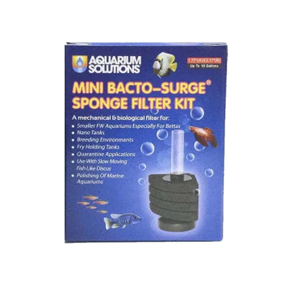 Aquarium Solutions Bacto-Surge Biological Action Sponge Filter Black Mini