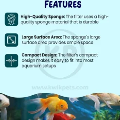 Aquarium Solutions Bacto-Surge Biological Action Sponge Filter Black XL