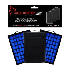 Aquatop Aquarium Carbon Cartridge for PF40-UV Hang On UV Power Filter 3 Count