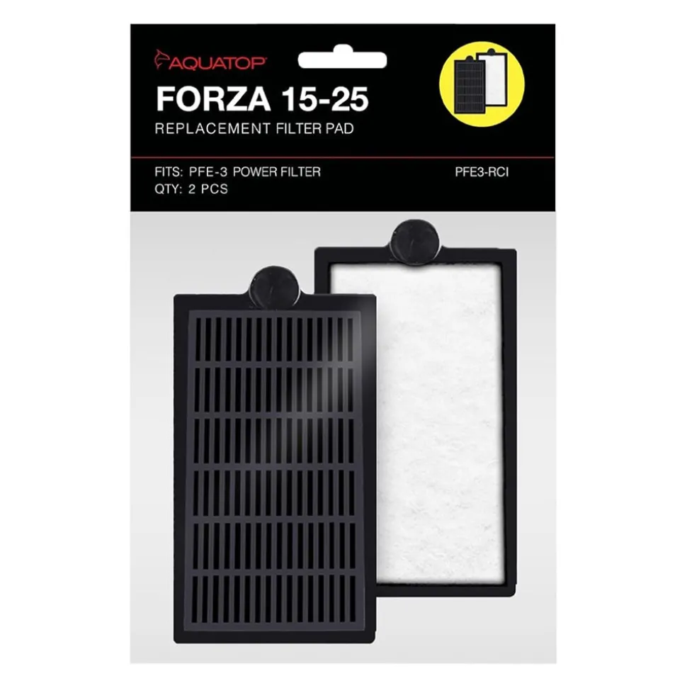 AquaTop FORZA PFE3-RCI 15-25 Premium Activated Carbon Replacement Filter Inserts for Aquariums 2 Count