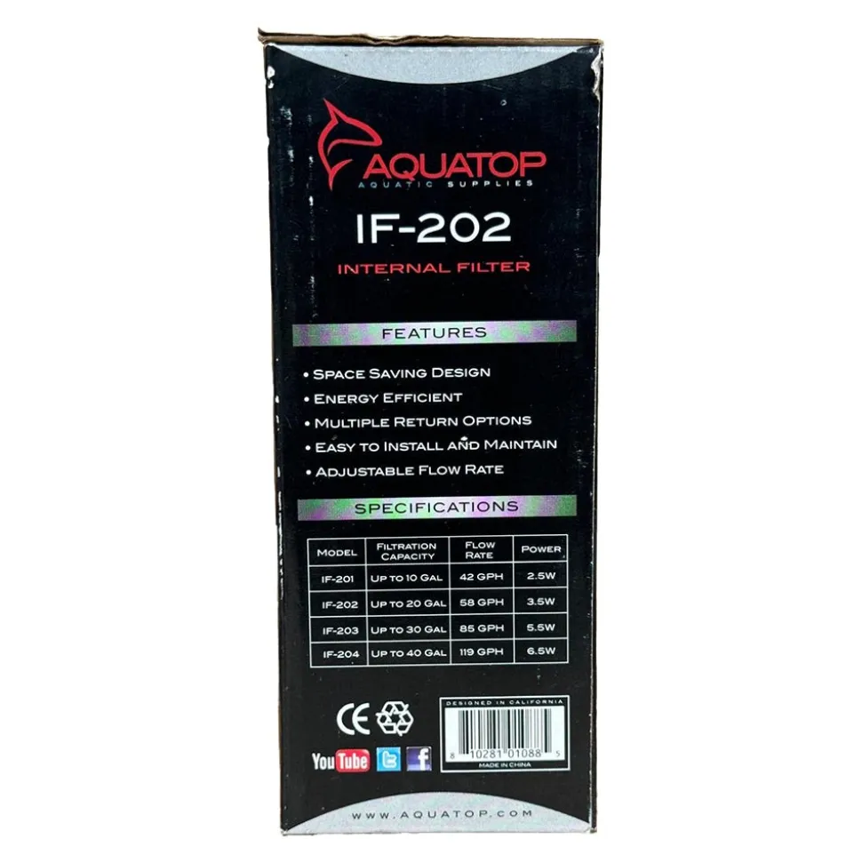 Aquatop IF-202 Internal Filter for Fish Aquariums