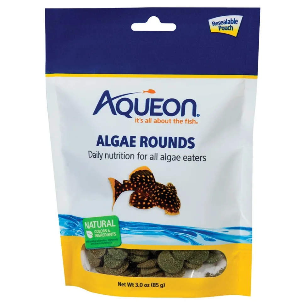 Aqueon Algae Rounds Bottom Feeder Fish Food 3-oz