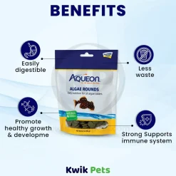 Aqueon Algae Rounds Bottom Feeder Fish Food 3-oz