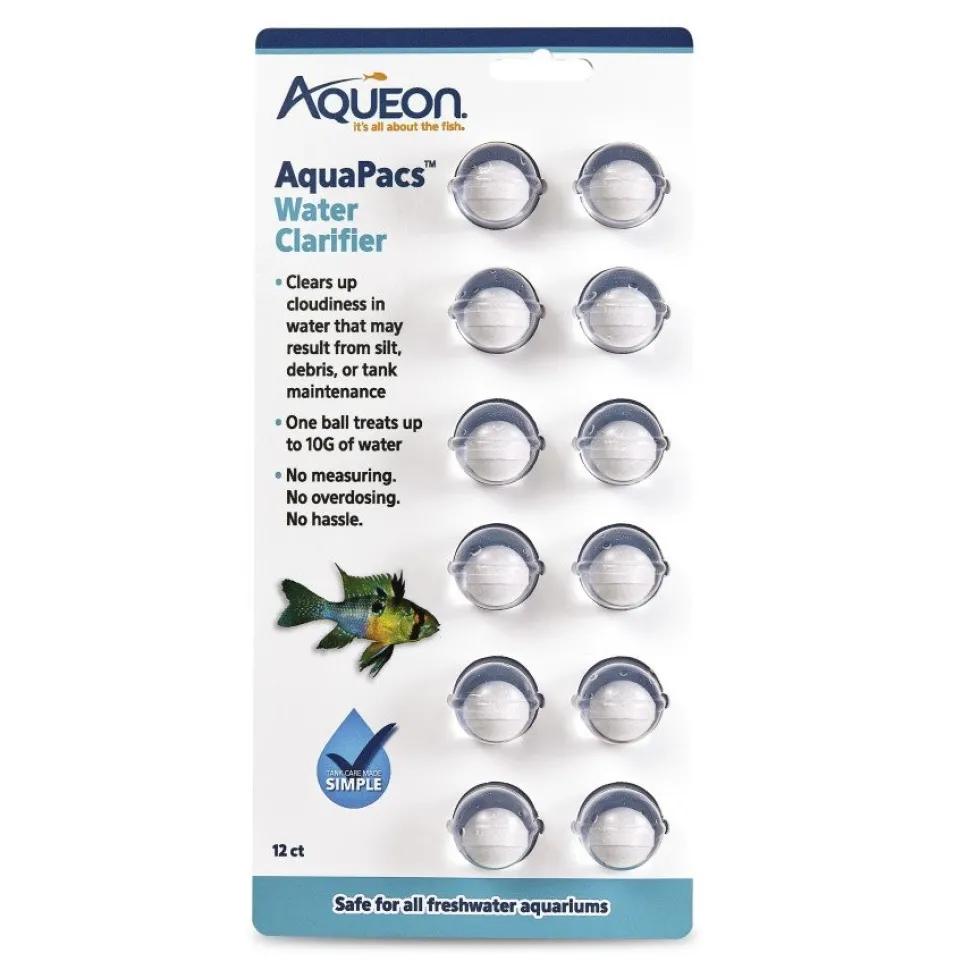 Aqueon AquaPacs Aquarium Water Clarifier 12 Count