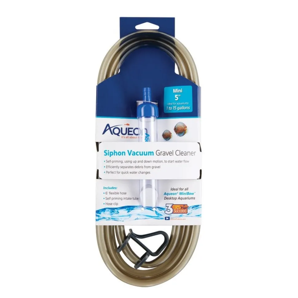 Aqueon Aquarium Siphon Vacuum Gravel Cleaner Mini 5-in