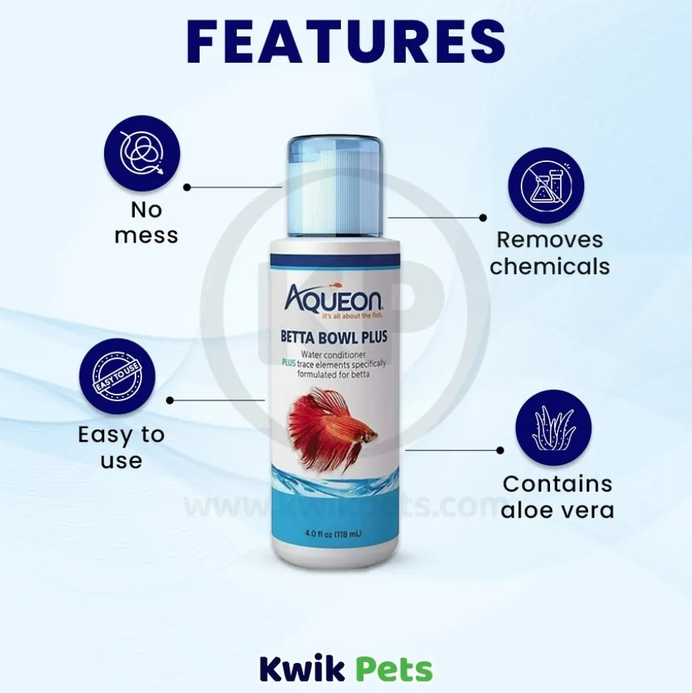 Aqueon Betta Bowl Plus Aquarium Water Conditioner 4-oz