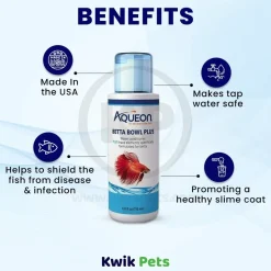 Aqueon Betta Bowl Plus Aquarium Water Conditioner 4-oz