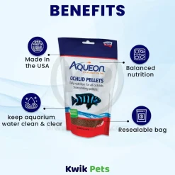 Aqueon Cichlid Pellet Fish Food Mini 8.5-oz