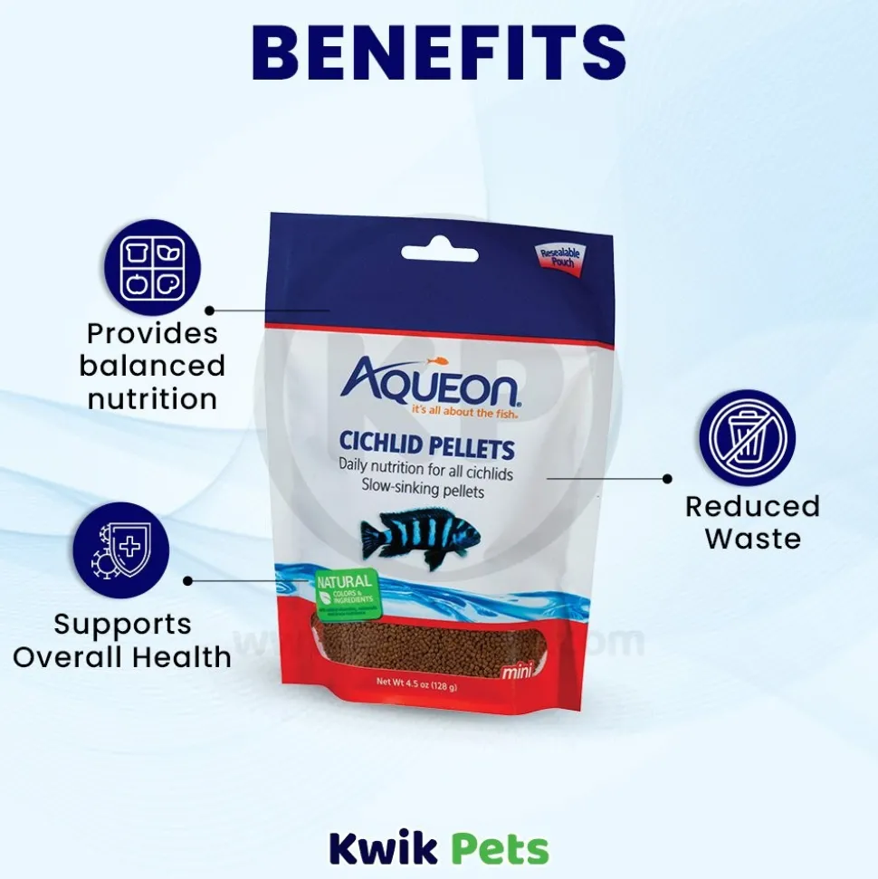 Aqueon Cichlid Pellet Fish Food Mini 4.5-oz